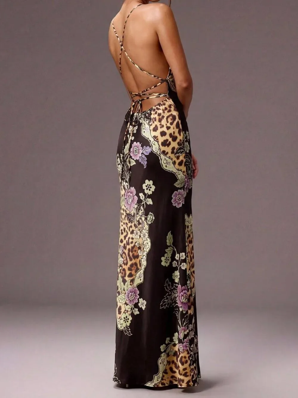 Brown Sexy Women's Maxi Dress